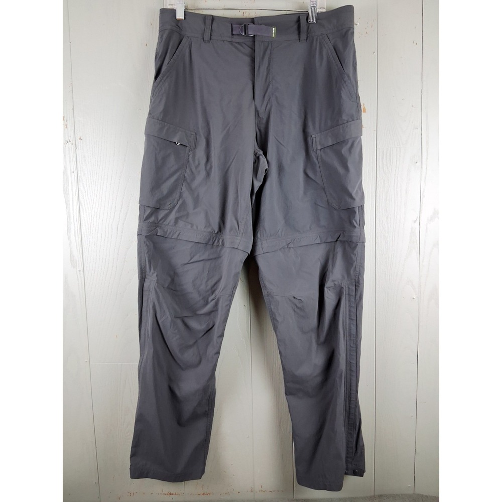 REI Co-op Sahara Convertible Pants Mens Hiking Travel Lightweight 36W X 31L Gray